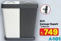 KİRLİ ÇAMAŞIR SEPETİ 2 BÖLMELİ fiyat ve kampanya bilgisi